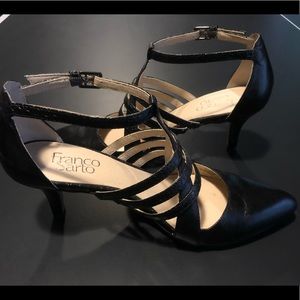 Black, leather heels.